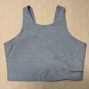 Outdoor Voices Venus Crop Top Heather Blue Size Medium